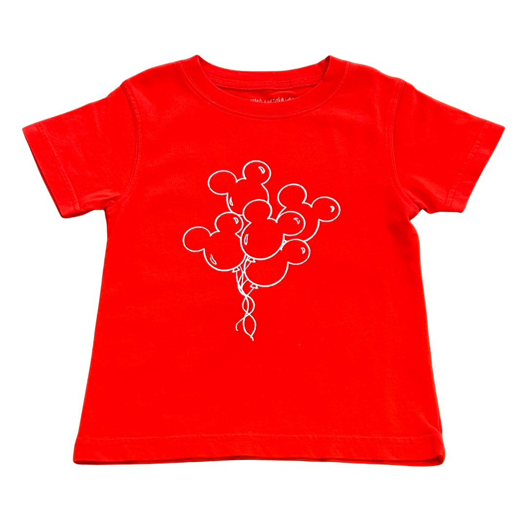 Short-Sleeve Red Magical Balloons T-Shirt – Mustard & Ketchup Kids