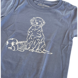 Short-Sleeve Denim Sports Dog T-Shirt