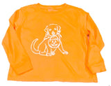 Long-Sleeve Orange Fall Puppy T-Shirt