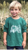 Long-Sleeve Green Tractor T-Shirt