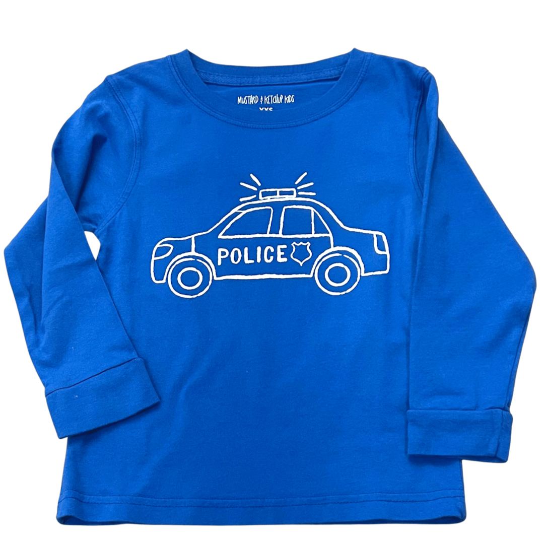 Blue car online t shirt