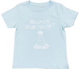 Short-Sleeve Light Blue Birthday Hat T-Shirt