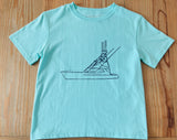 Short-Sleeve Mint Green Sport Fishing Boat Tee