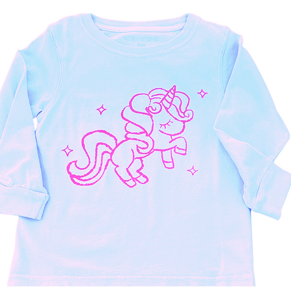 Long-Sleeve Light Purple Pony T-Shirt