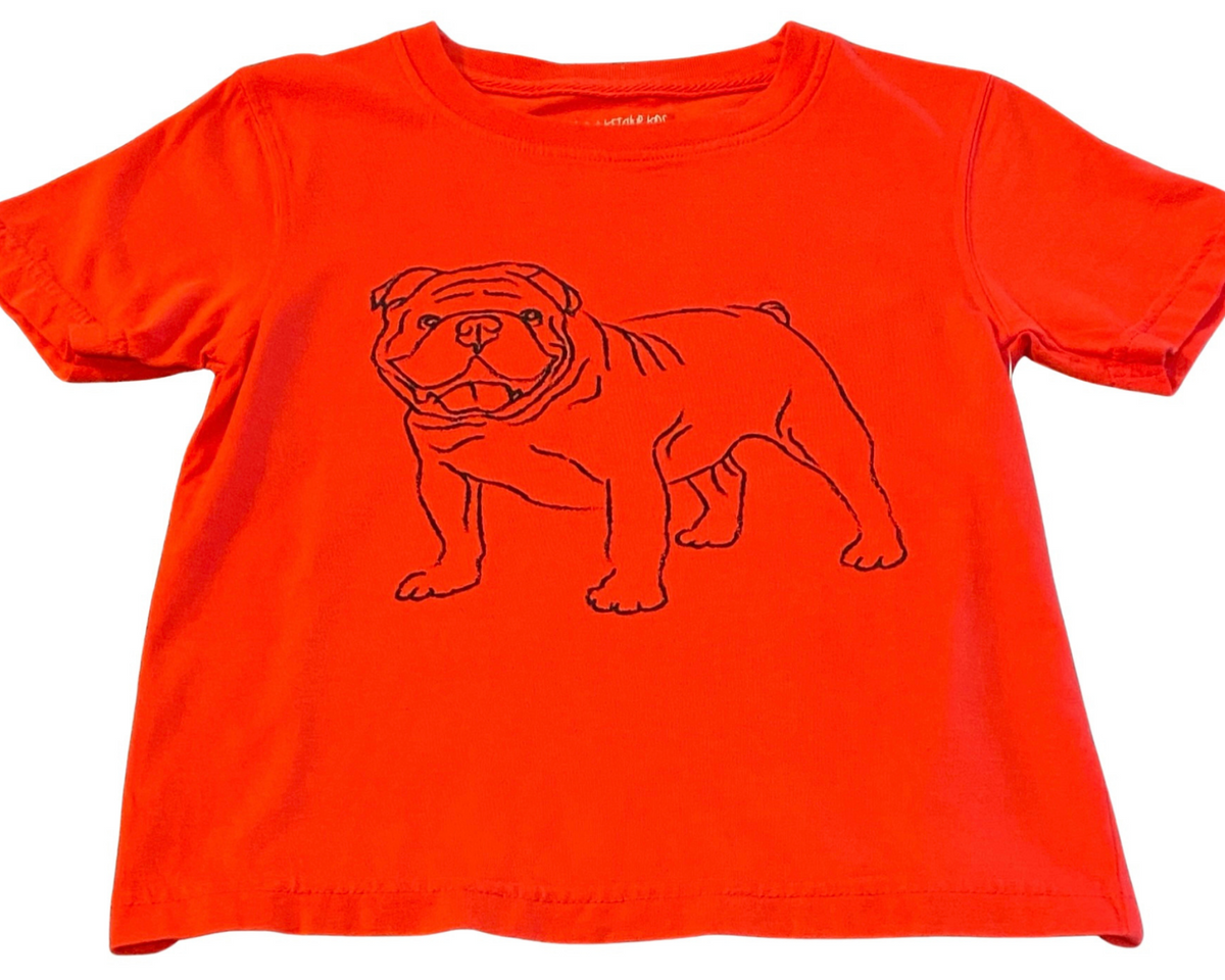 ★THE MUSEUM VISITOR★ BULLDOG TSHIRTS BLACK 07879 Bulldogs Mascot Vintage Athletic Sports Name Design Unisex T