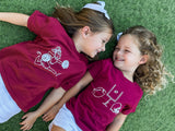 Short-Sleeve Maroon/White Cheer Trio T-Shirt