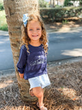 Long-Sleeve Navy Blue Nativity T-Shirt