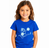 Short-Sleeve Royal/White Cheerleader T-Shirt