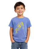 Short-Sleeve Purple/Yellow Football Player T-Shirt