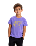 Short-Sleeve Purple Standing Tiger T-Shirt