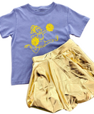 Short-Sleeve Purple/Yellow Gold Cheerleader T-Shirt