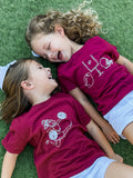 Short-Sleeve Maroon/White Cheer Trio T-Shirt