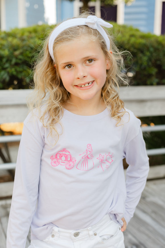 Long-Sleeve Light Purple Princess Trio T-Shirt