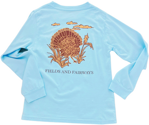 Long-Sleeve F&F Light Blue Turkey T-Shirt