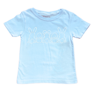 Short-Sleeve Light Blue Bunny Trio T-Shirt