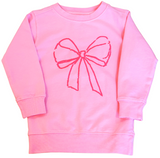 Light Pink Bow Sweatshirt