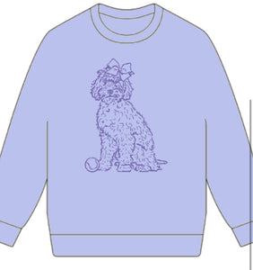 Light Purple Doodle Sweatshirt