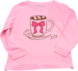 Long-Sleeve Light Pink Hot Cocoa T-Shirt