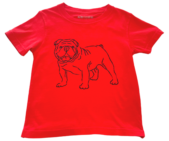 Short-Sleeve Red/Black Bulldog T-Shirt