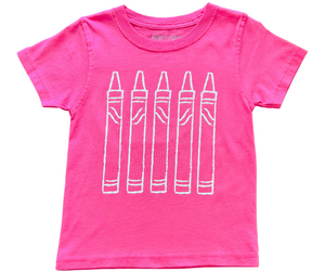 Short-Sleeve Pink Crayons T-Shirt