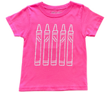 Short-Sleeve Pink Crayons T-Shirt