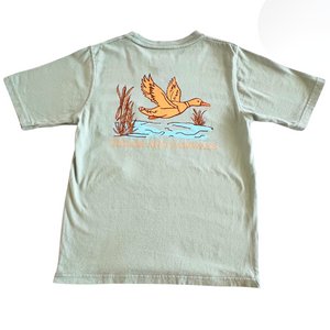 Short-Sleeve F&F Olive Mallard Pocket T-Shirt
