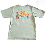 Short-Sleeve F&F Olive Mallard Pocket T-Shirt