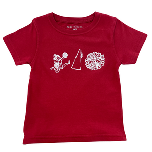 Short-Sleeve Maroon/White Cheer Trio T-Shirt