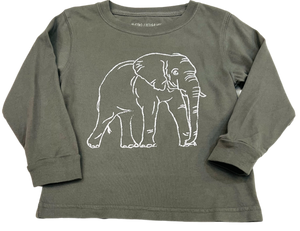 Long-Sleeve Gray/White Elephant T-Shirt