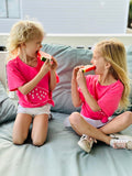 Short-Sleeve Neon Pink/Lime Watermelon T-Shirt