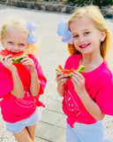 Short-Sleeve Neon Pink/Lime Watermelon T-Shirt