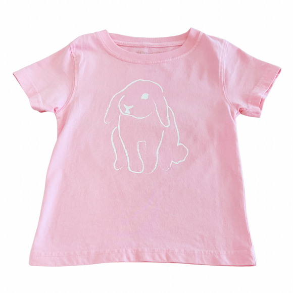 Short Sleeve Light Pink Bunny T-shirt