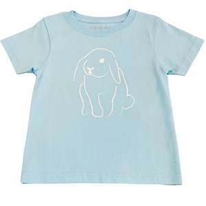 Short Sleeve Light Blue Bunny T-shirt