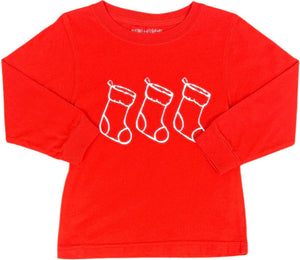 Long-Sleeve Red Stockings T-Shirt