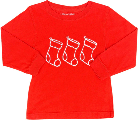 Long-Sleeve Red Stockings T-Shirt