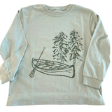 Long-Sleeve Olive Green Canoe T-Shirt
