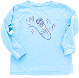 Long-Sleeve Light Purple Microphone T-Shirt
