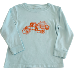 Long-Sleeve Light Blue Old Truck T-Shirt