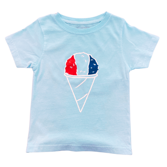 Short-Sleeve Light Blue Snow Cone T-Shirt