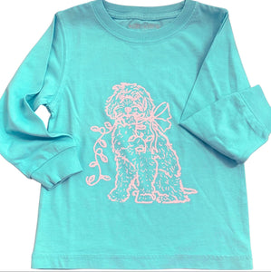 Long-Sleeve Mint Doodle with Lights T-Shirt