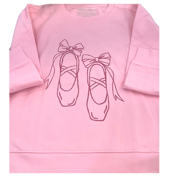 Long-Sleeve Light Pink Ballet Sweatshirt