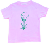 Short-Sleeve Light Pink Golf Tee T-Shirt