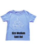 Short-Sleeve Caribe Blue Pirate Ship T-Shirt