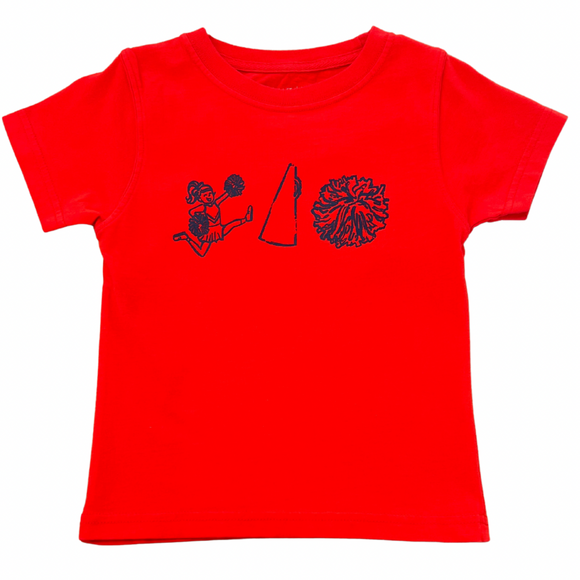 Short-Sleeve Red/Navy Cheer Trio T-Shirt