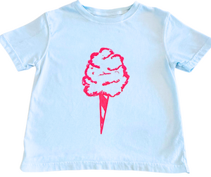 Short-Sleeve Light Blue Cotton Candy T-Shirt