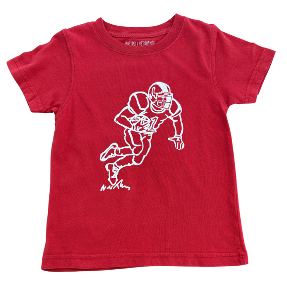 Short-Sleeve Crimson/White Football Player