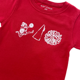 Short-Sleeve Crimson/White Cheer Trio T-Shirt