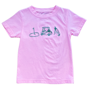 Short-Sleeve Light Pink Golf Trio T-Shirt