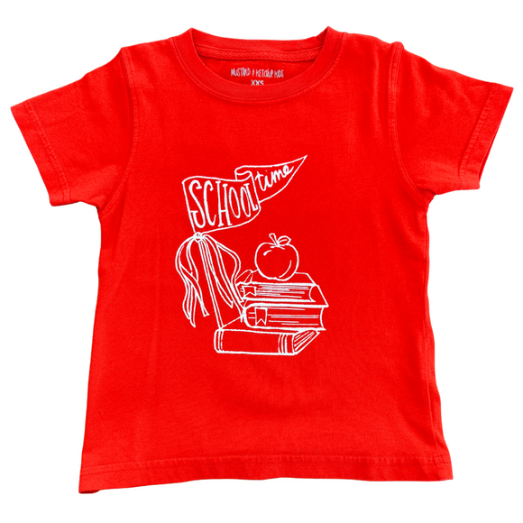 Short-Sleeve Red School Time T-Shirt
