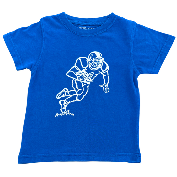 Short-Sleeve Royal/White Football Player